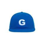 Shop the G HAT by GOLF WANG – classic 6-panel cap with bold embroidered G logo and adjustable strap. Premium cotton build and timeless streetwear appeal.