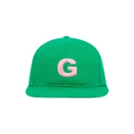 Shop the G HAT by GOLF WANG – classic 6-panel cap with bold embroidered G logo and adjustable strap. Premium cotton build and timeless streetwear appeal.