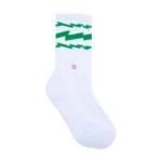 Shop the 3PK LIGHTNING SOCKS by GOLF WANG – three-pack of crew socks with all-over lightning bolt graphics. Cotton-blend, unisex fit, and bold GOLF energy in every pair.